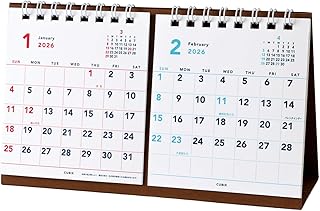 エムプラン 2026 カレンダー キュービックス 卓上 プチ 2ヶ月 ベーシック 204006-01-65 2026年 1月始まり