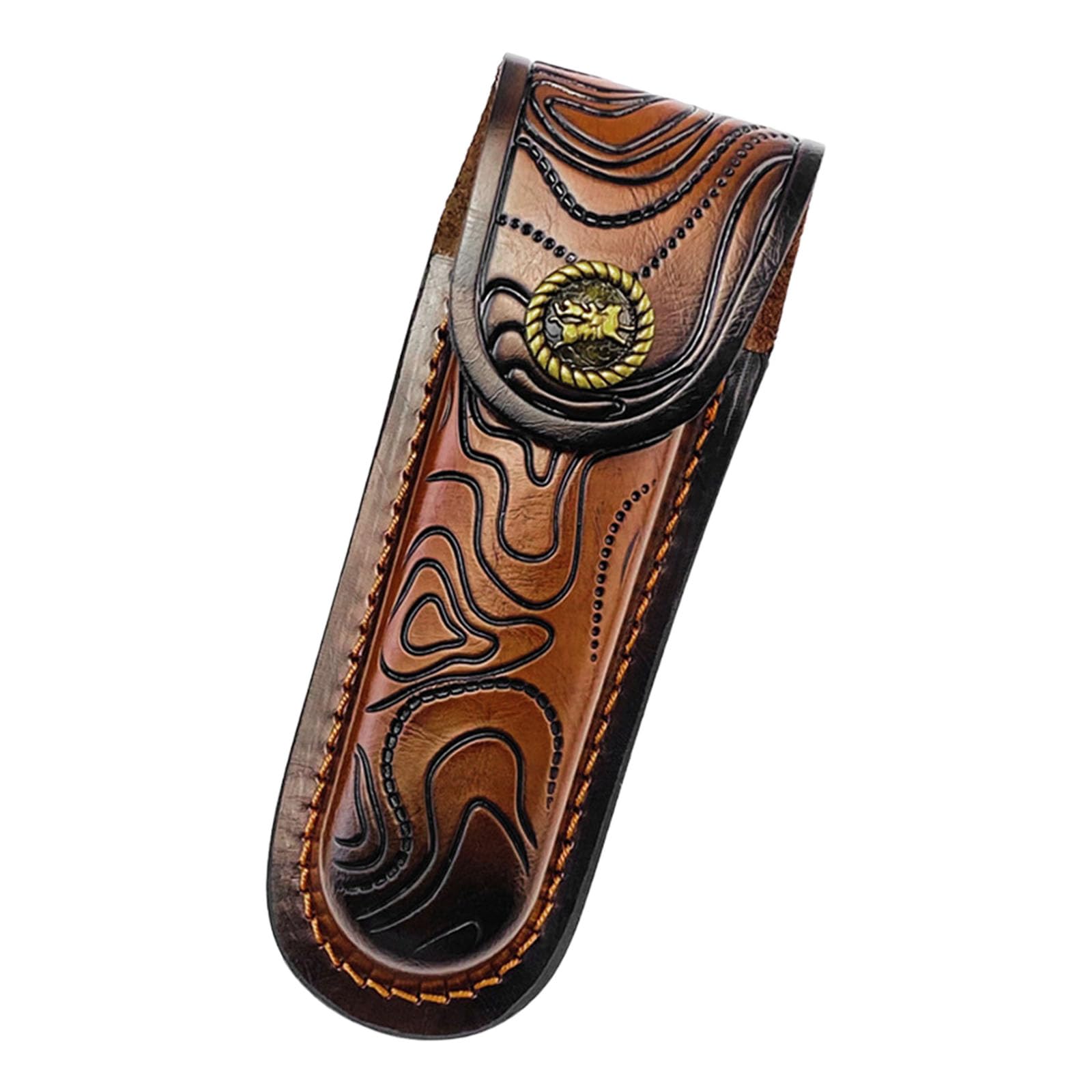 Premium Leather Knives Sheath Holder Pouches for Pocket Carry with Belt Clip Design, Protective Knives Storage Solution Leather Case Cover Holder Case
