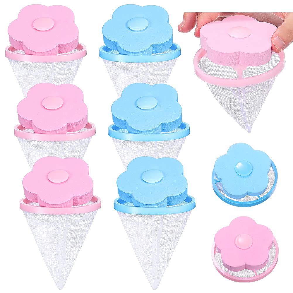 FANDE Washing Machine Filter Bag, 6PCS Washing Machine Fleece Net Cloth Bag, Reusable, Hair Catcher Filter Net Bag, Can Absorb the Debris In the Washing Machine