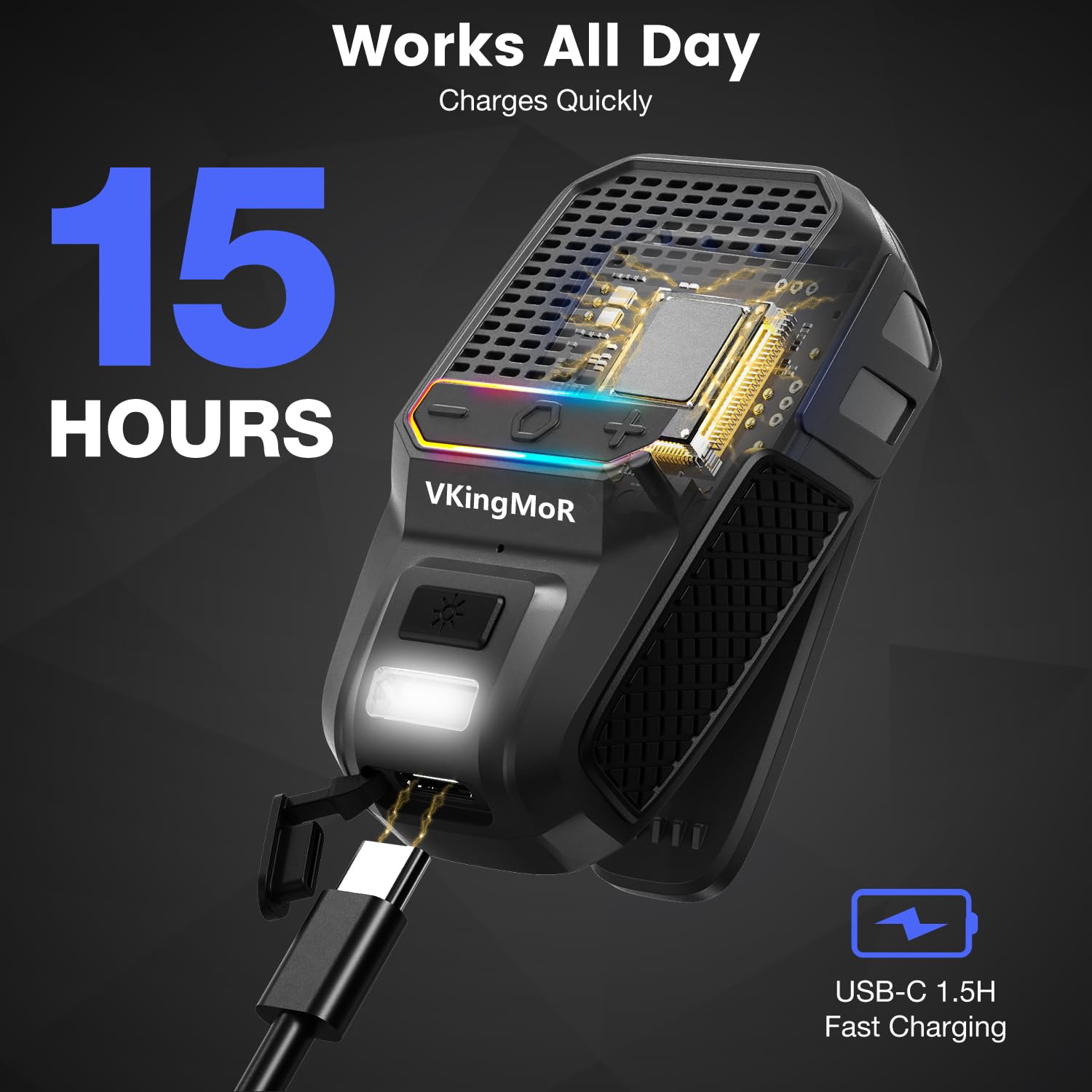 Altoparlante Bluetooth Portatile A Clip Con Luce LED – Impermeabile IPX6, 15 Ore Di Autonomia, Microfono - copertina