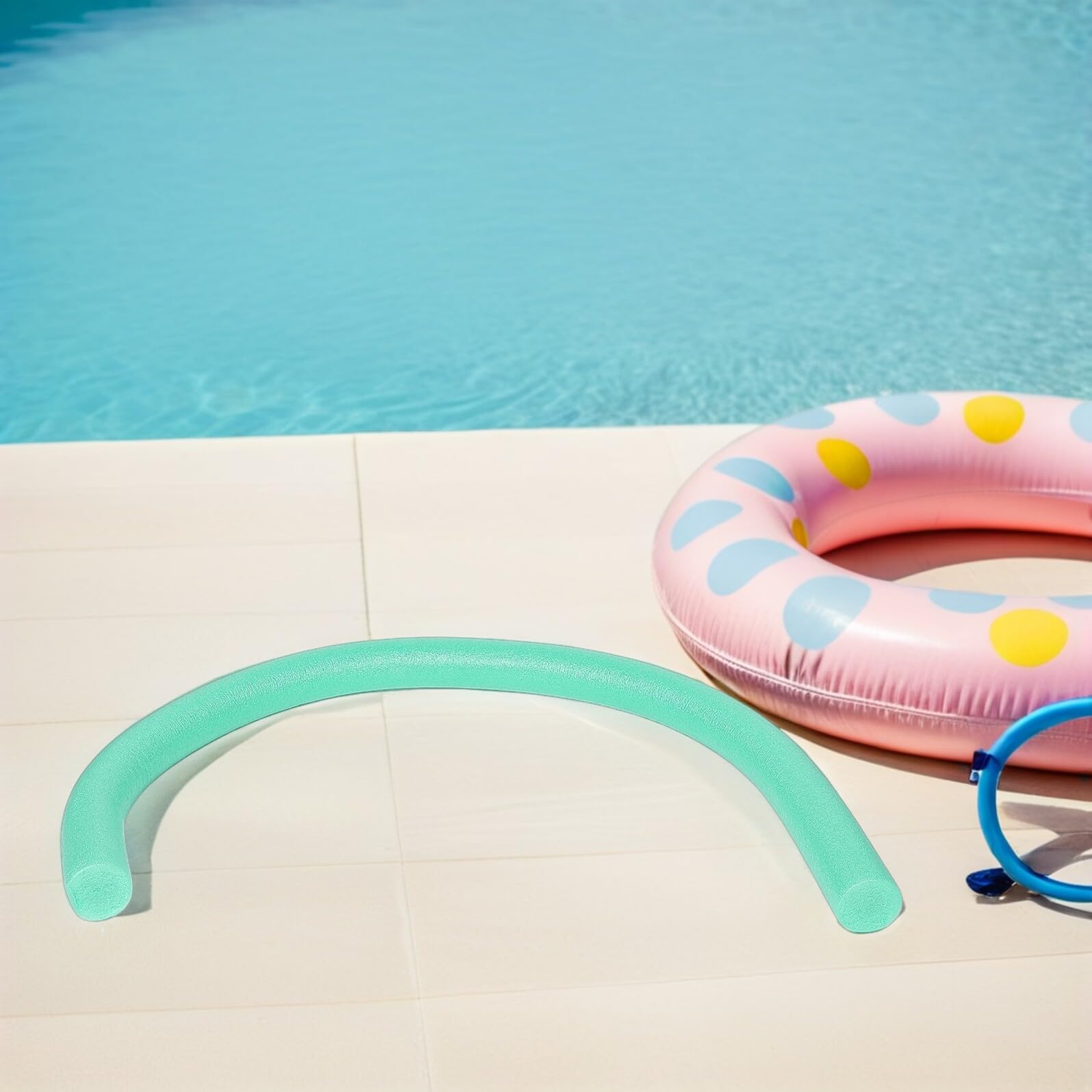 YARNOW Tubi per Nuoto Galleggianti in Schiuma 3 Pezzi, Accessori Piscina Portatili per Adulti e Ragazzo Ragazza, per Parchi Acquatici e Piscine, Sviluppano Abilità Natatorie