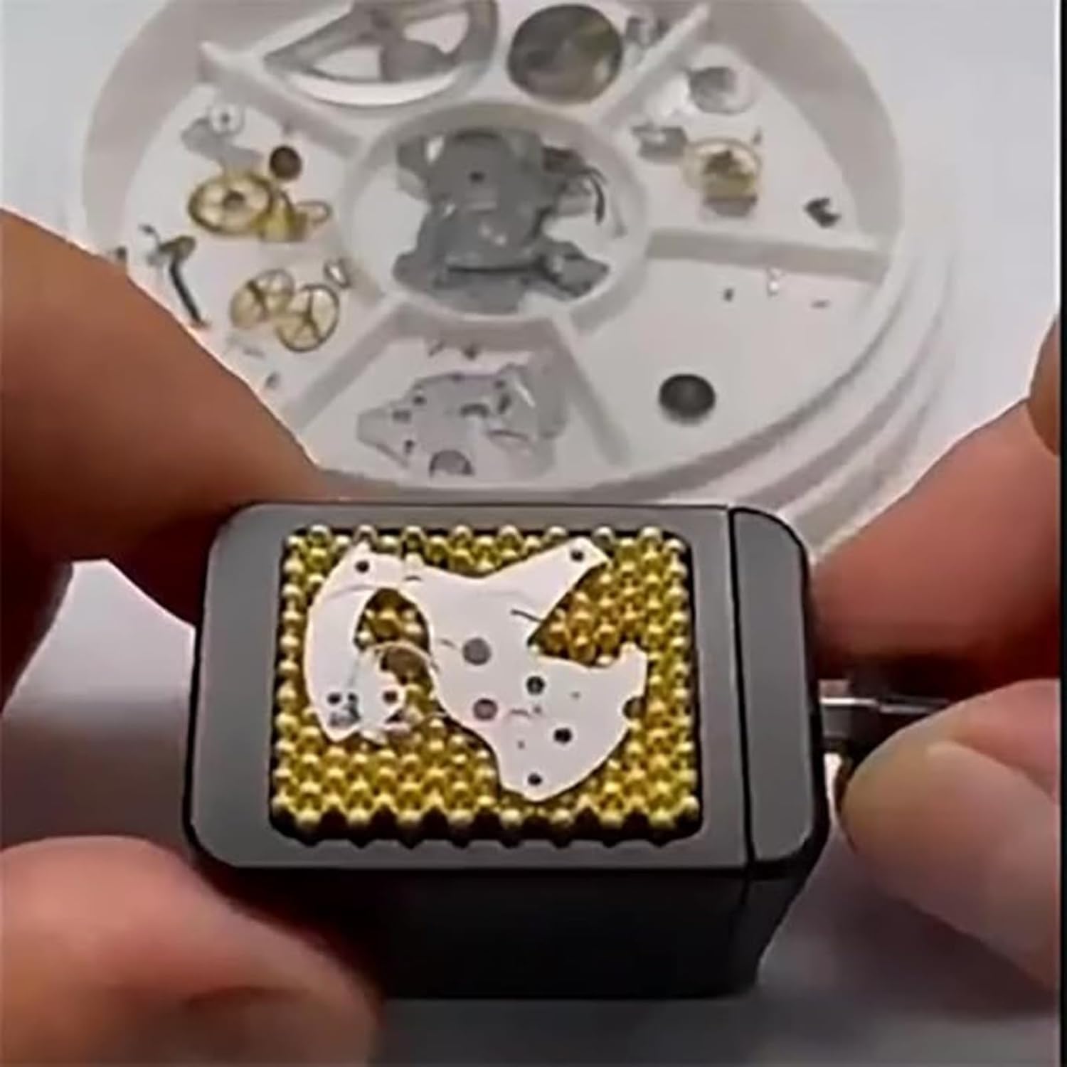 Herramienta de soporte de movimiento de reloj, herramienta de montaje multifunción para reparación de relojes, soporte de piezas de fijación para reparación de relojes