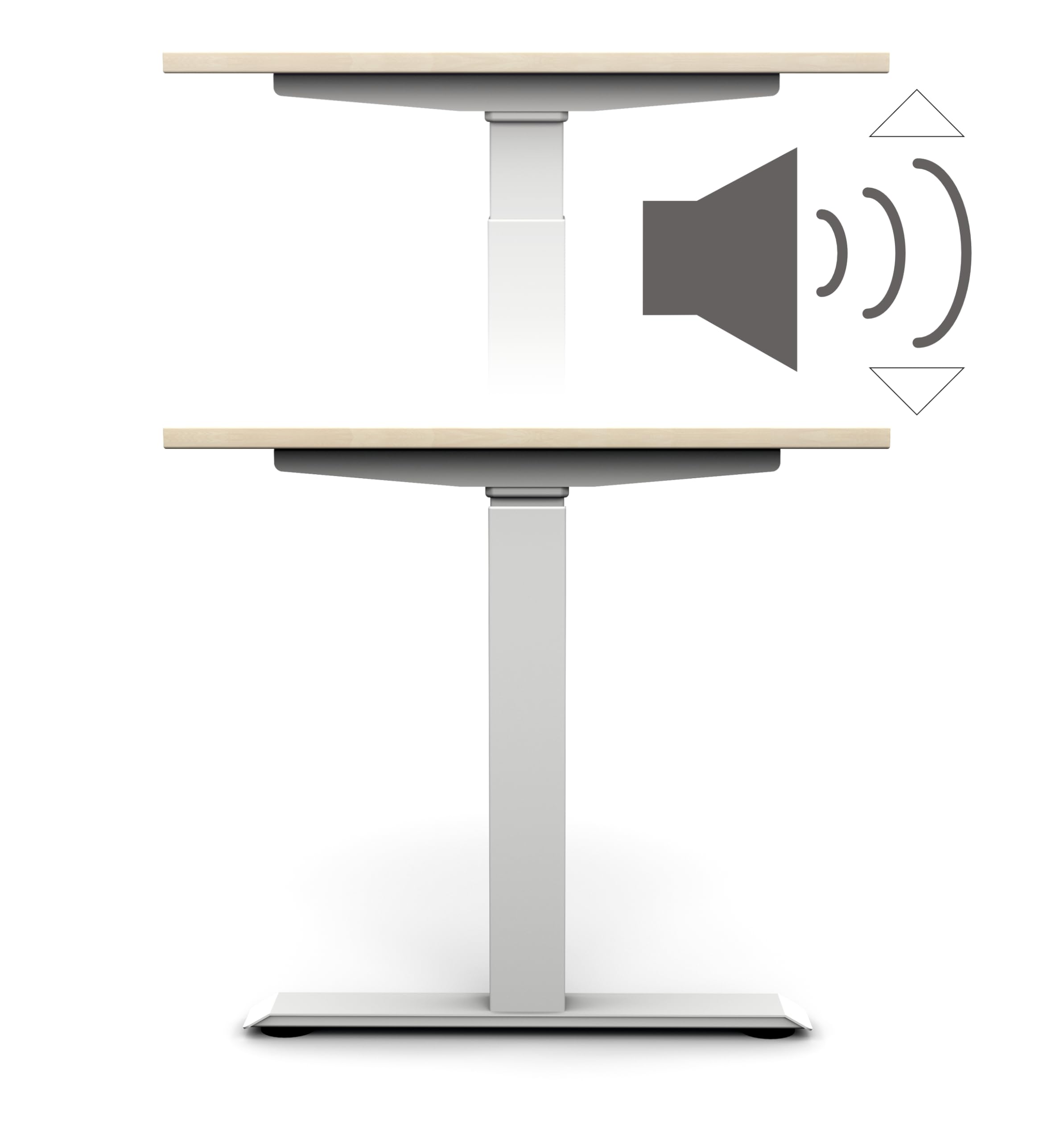 Table élévatrice électrique 135° Elevate Basic, réglable en hauteur à droite, 2166 x 1130 x 730-1230 (hêtre/argent)
