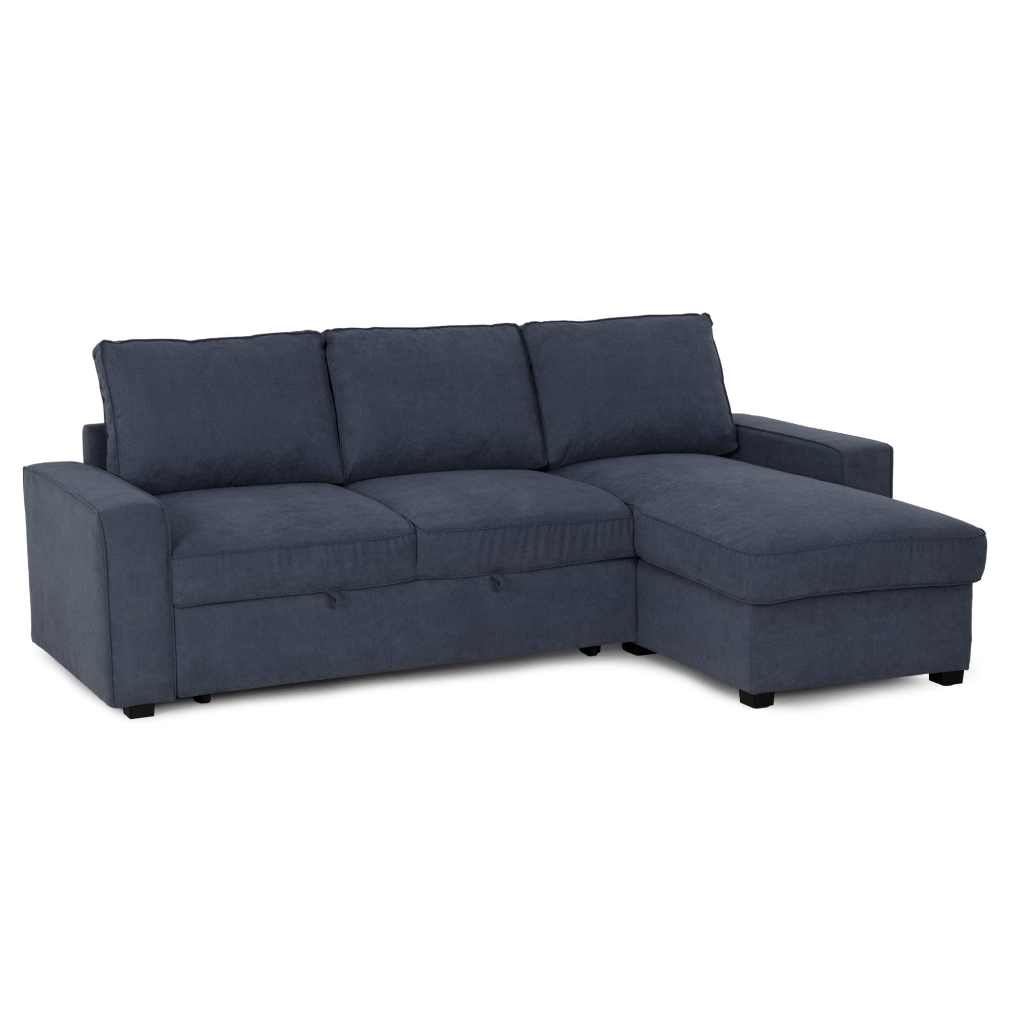 BUDWING Nina Sofá Cama 3 Plazas Chaise Longue Reversible (Lado Izquierdo o Derecho), con Almacenaje, en Tejido de Poliéster, Dimensiones Totales 239cm(Ancho) x153,5cm(Fondo) x86,5cm(Alto)
