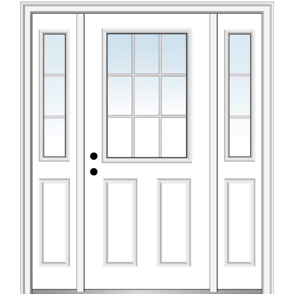 National Door Company, Exterior with Two Sidelites Door, Steel, 60