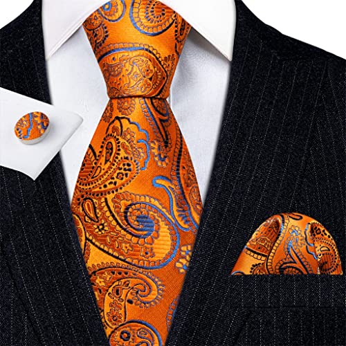 Set Corbata Amarillo Oro Estampado Fluido Seda miniatura 2