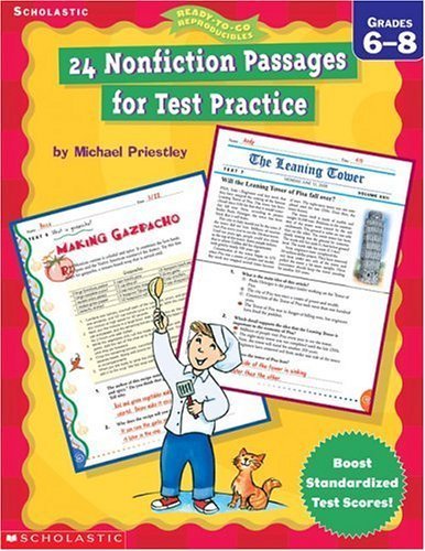 24 Nonfiction Passages for Test Practice: Grade 6-8: Priestley, Michael ...