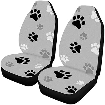 dog paw print bucket seat covers