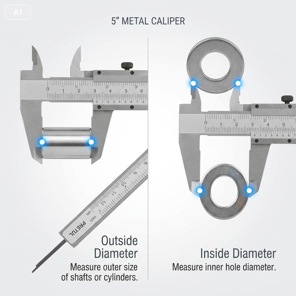 Metal Vernier Calipers - Precision Measurement Tools -5 Metal Vernier Calipers - Precision Measurement Tools -5