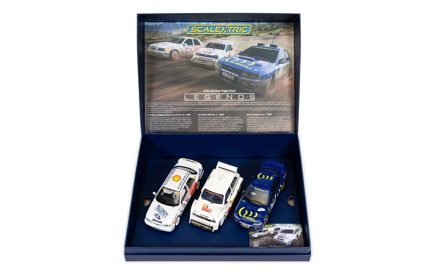 Scalextric Cars - C4612A Colin McRae Triple Pack - Toy Slot Car for use with Race Tracks and Set - Gift Ideas for Kids and Adults, Scalextric Accessories