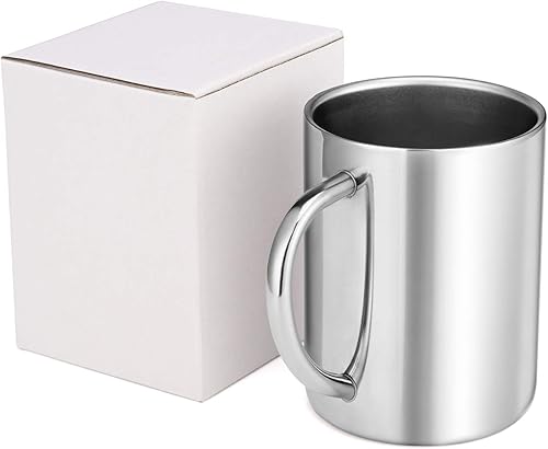 Miniatura 6 de Taza de café de doble pared de 13.5 oz  13.5 fl oz, tazas de té de acero inoxidable, tazas de viaje para acampar