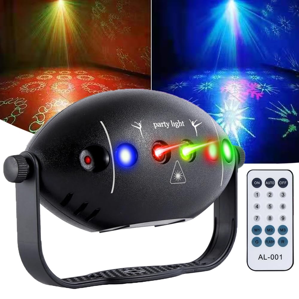 Disco Lights,Sound Activated Party Lights with Remote Control baiamser Projector Strobe Lighting for Home Decor Birthday Karaoke Xmas Bar Show