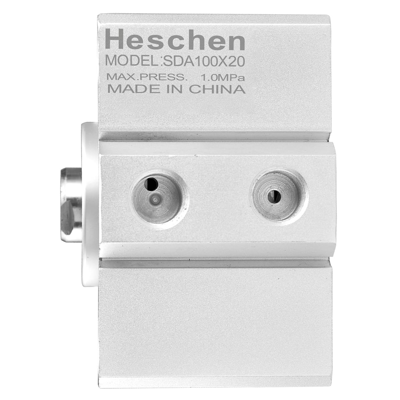 Heschen Cilindro pneumatico compatto in alluminio, SDA 100-20, foro 100mm, corsa 20mm, PT3/8 '' dimensione porta, doppio effetto