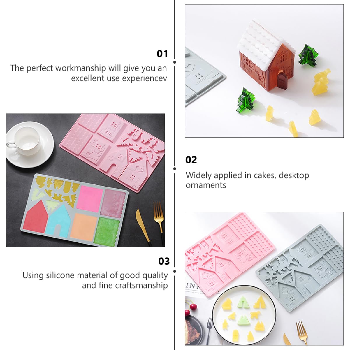 Ciieeo 3 Juegos Herramientas para Hornear Pasteles Xmas Cortadores De Galletas Pan De Jengibre Moldes para Magdalenas Cesta Molde para Hacer Comida Material De Bricolaje Blue 2 Piezas * 3