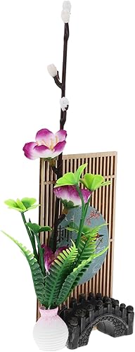 UPKOCH Plantas de casa Platos de plástico Plantas de plástico Plato de alimentos Decoración Plato Flores simuladas Plato de hotel Adornos de flores