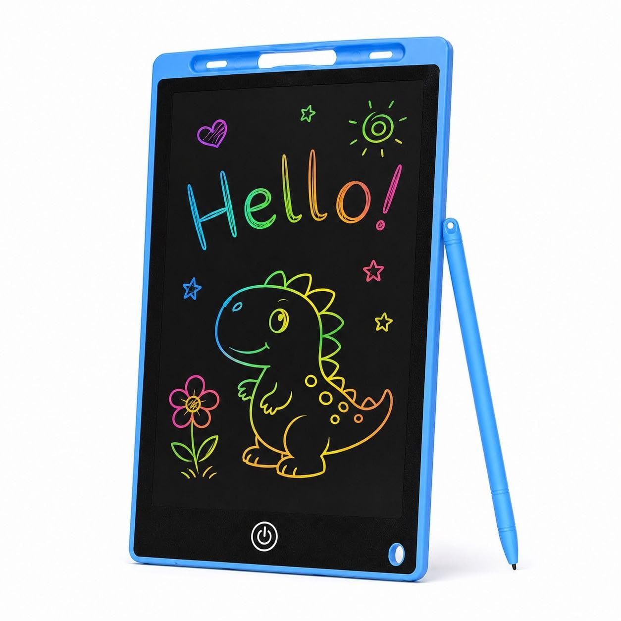 LCD Writing Tablet for Kids & Adults 12-Inch Colorful Screen | One-Touch Erase, Screen Lock Feature, Includes Stylus, Reusable & Paperless, Home School Travel