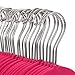 Juvale 50 Pack - Pink Ultra Thin Velvet Non Slip Clothes Hangers - Closet Space Saving Design for Shirts, Dress Clothes, Sweaters, Pants - 18 Inches