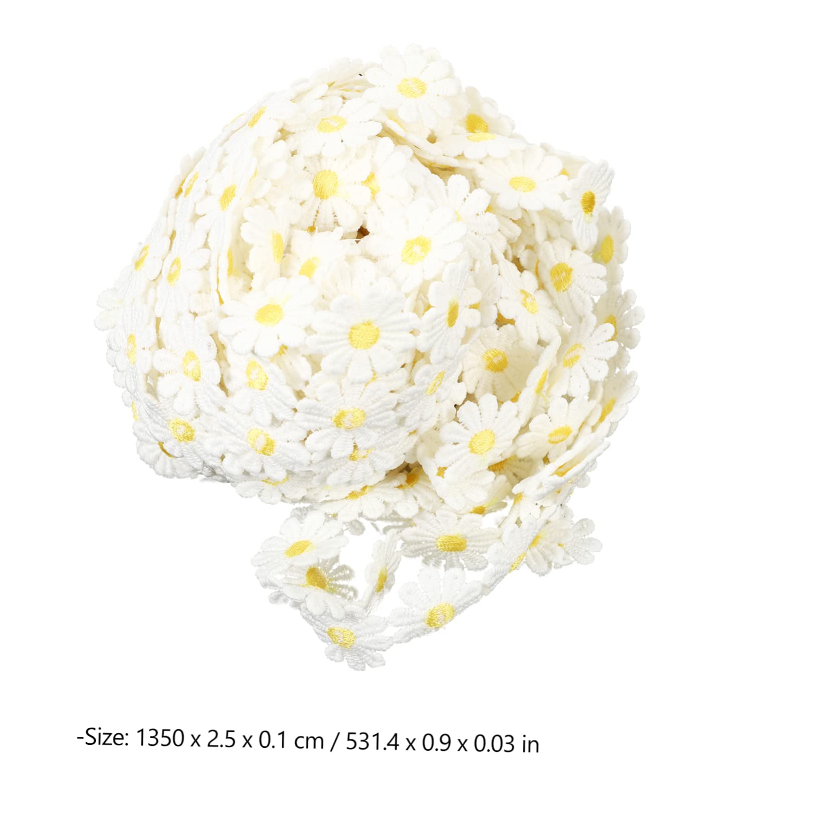 SHINEOFI 2piezas Cinta De Encaje Bordado De Flores Margarita De Yards Apliques De Encaje Para Bodas y Manualidades Decoración Elegante y Duradera Para Ropa Accesorios y Proyectos Creativos
