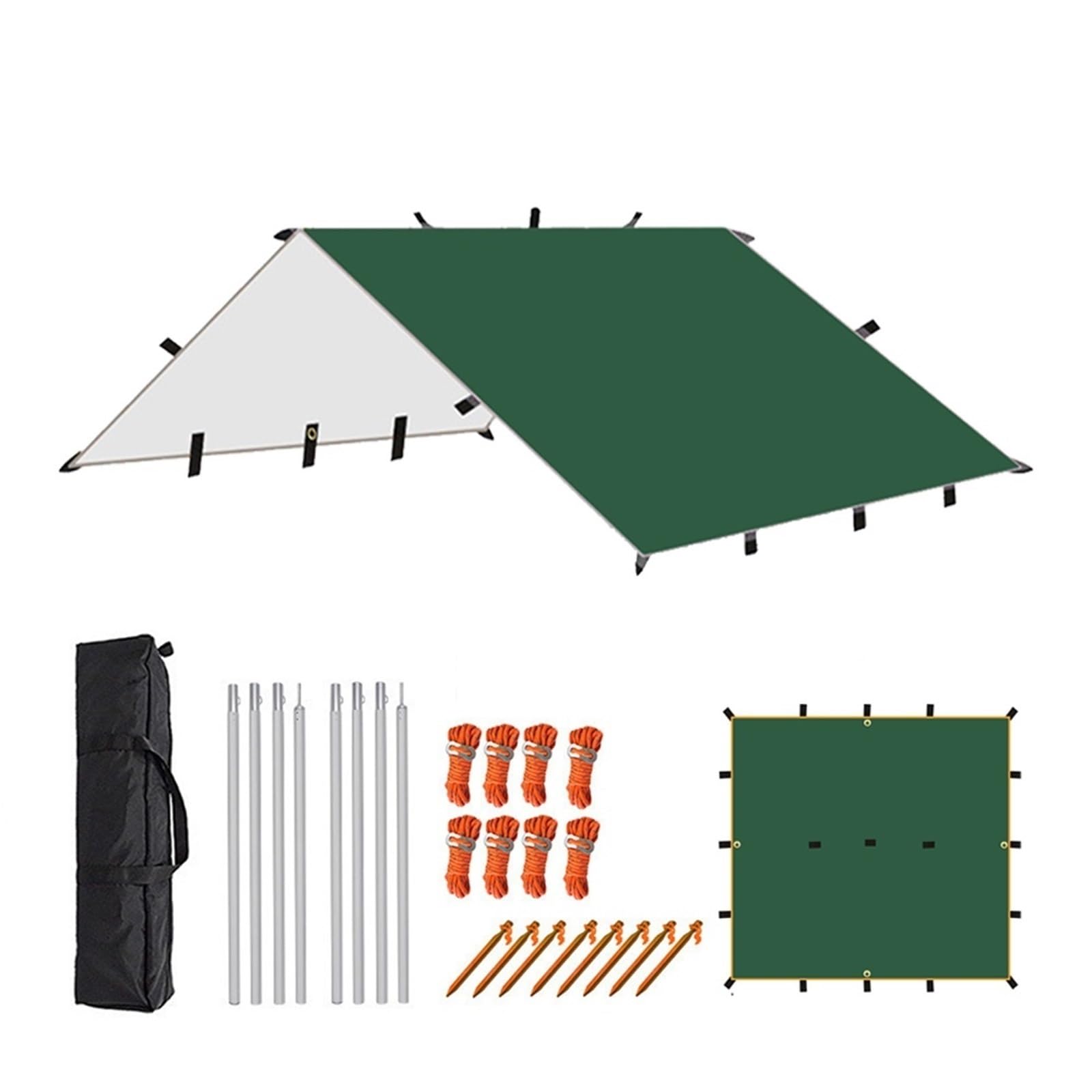 Ombrellone da Giardino, Vele ombreggianti 5x3 Metri Tenda da Sole Impermeabile Telo da Giardino Ultraleggero Baldacchino da Giardino (Colore : Green)