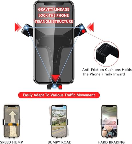 Miniatura 4 de 1797 Soporte de teléfono para Mercedes Benz GLA GLB Clase 2020 2021 2022 Accesorios para el interior del automóvil Navegación Negro