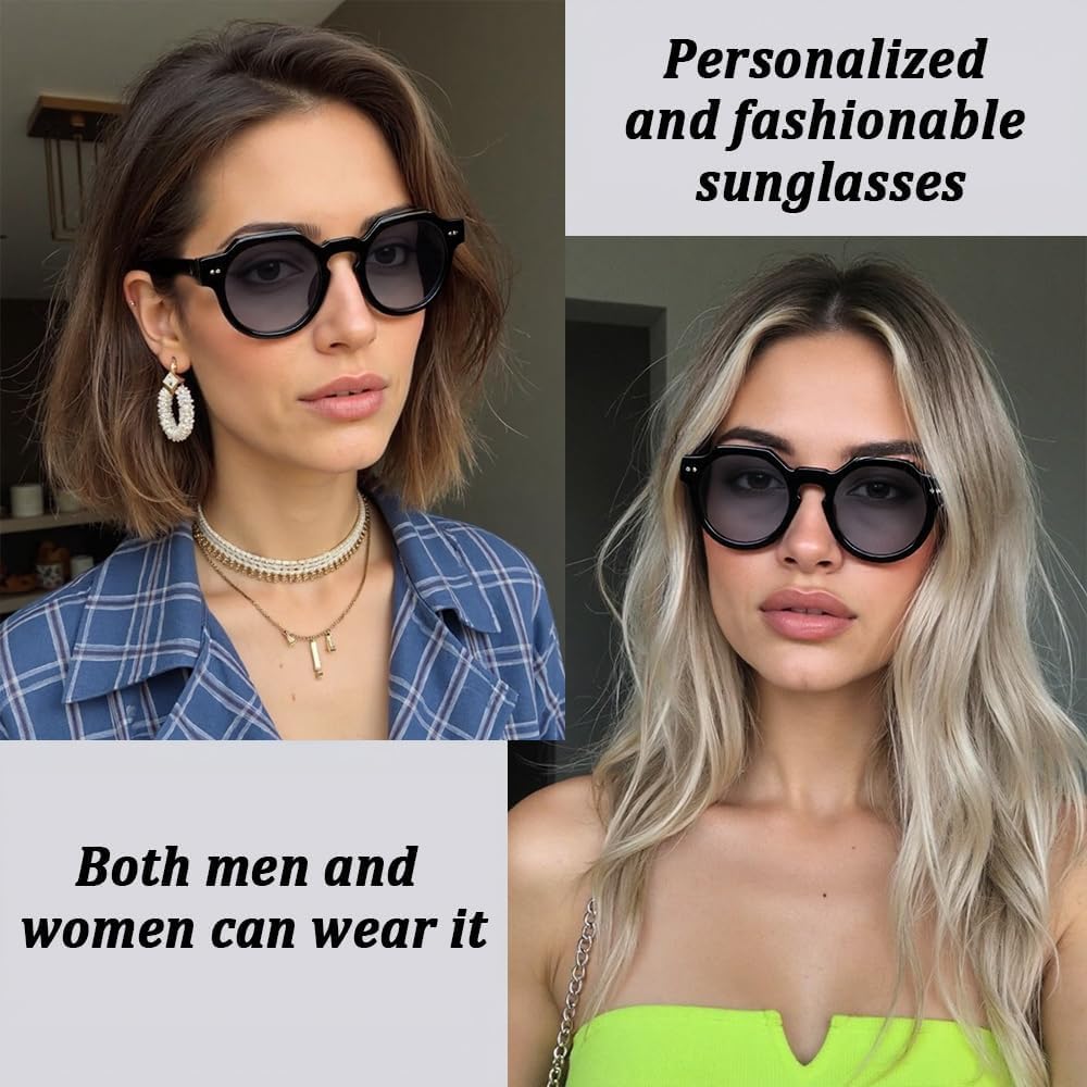 Okulary przeciwsłoneczne damskie okulary przeciwsłoneczne okrągłe okulary męskie luksusowe UV400 okulary przeciwsłoneczne w stylu vintage z etui na okulary mogą być używane przez mężczyzn i