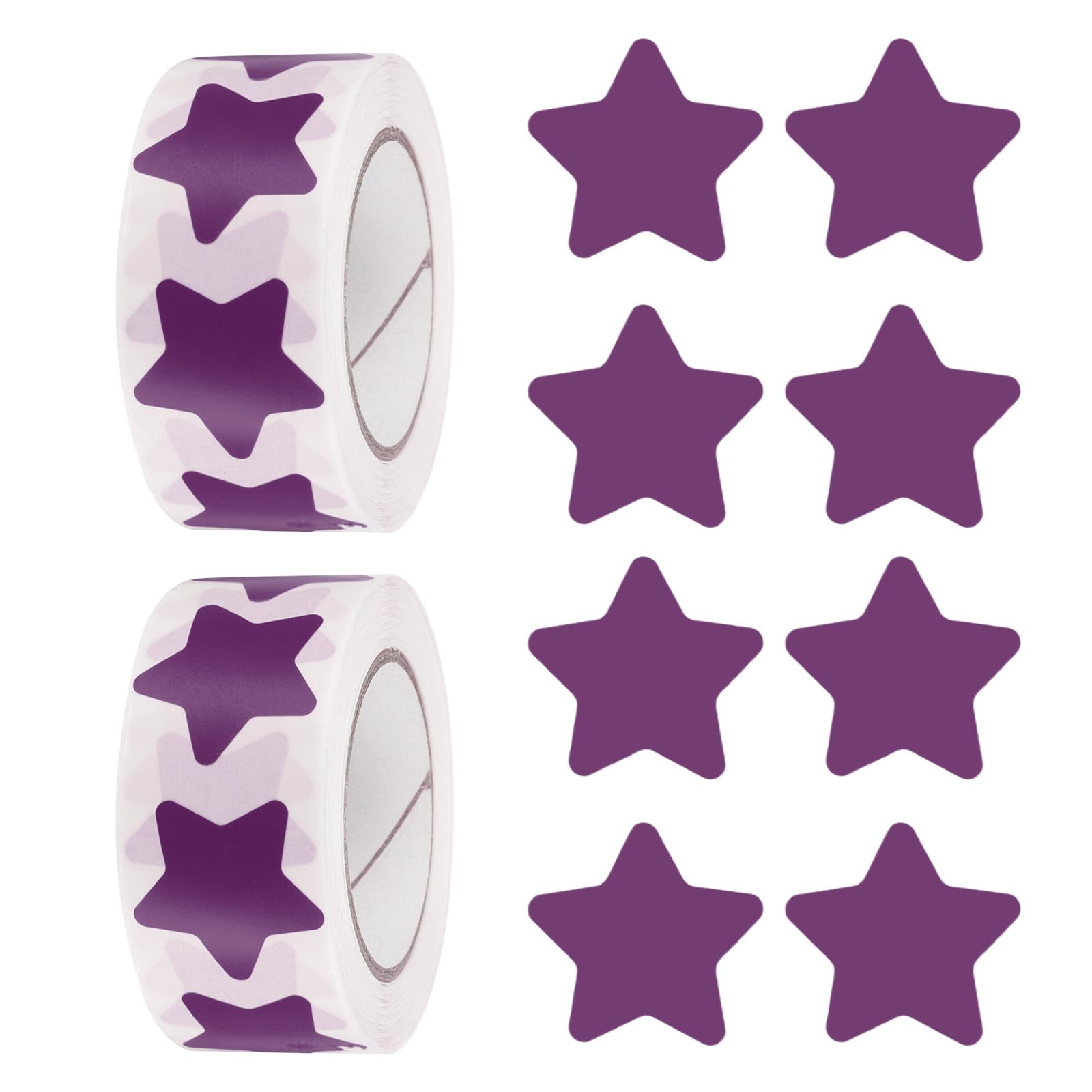 PATIKIL Star Stickers Roll 1 Inch(25mm), 1000pcs Reusable Self-Adhesive Star Labels for Reward Behavior Chart Teachers Business Decorating Wedding DIY Crafts, Purple
