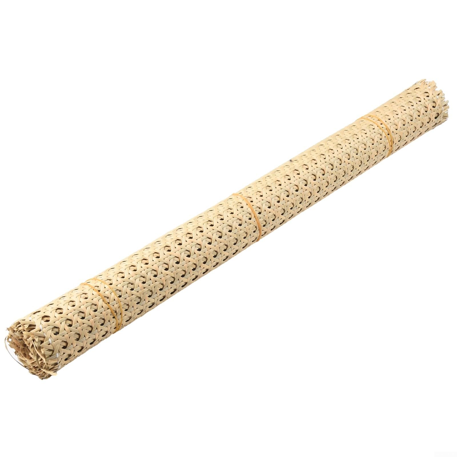 Rollo de cinta de mimbre de ratán, correa de mimbre de ratán de plástico, rollo de ratán de malla abierta para proyectos de decoración del hogar, muebles, sillas, armarios, camas, pantallas, puertas