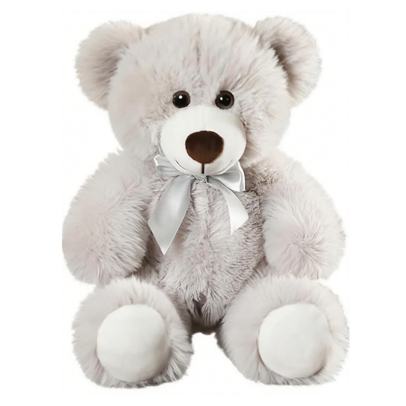 ZPSCXQ 14 Small Teddy Bear, Grey Teddy Bear, Cuddly Companion for Kids, Small Soft Plush Toys for Baby Shower, Birthdays and Nursery Decor (35cm, Light Grey)