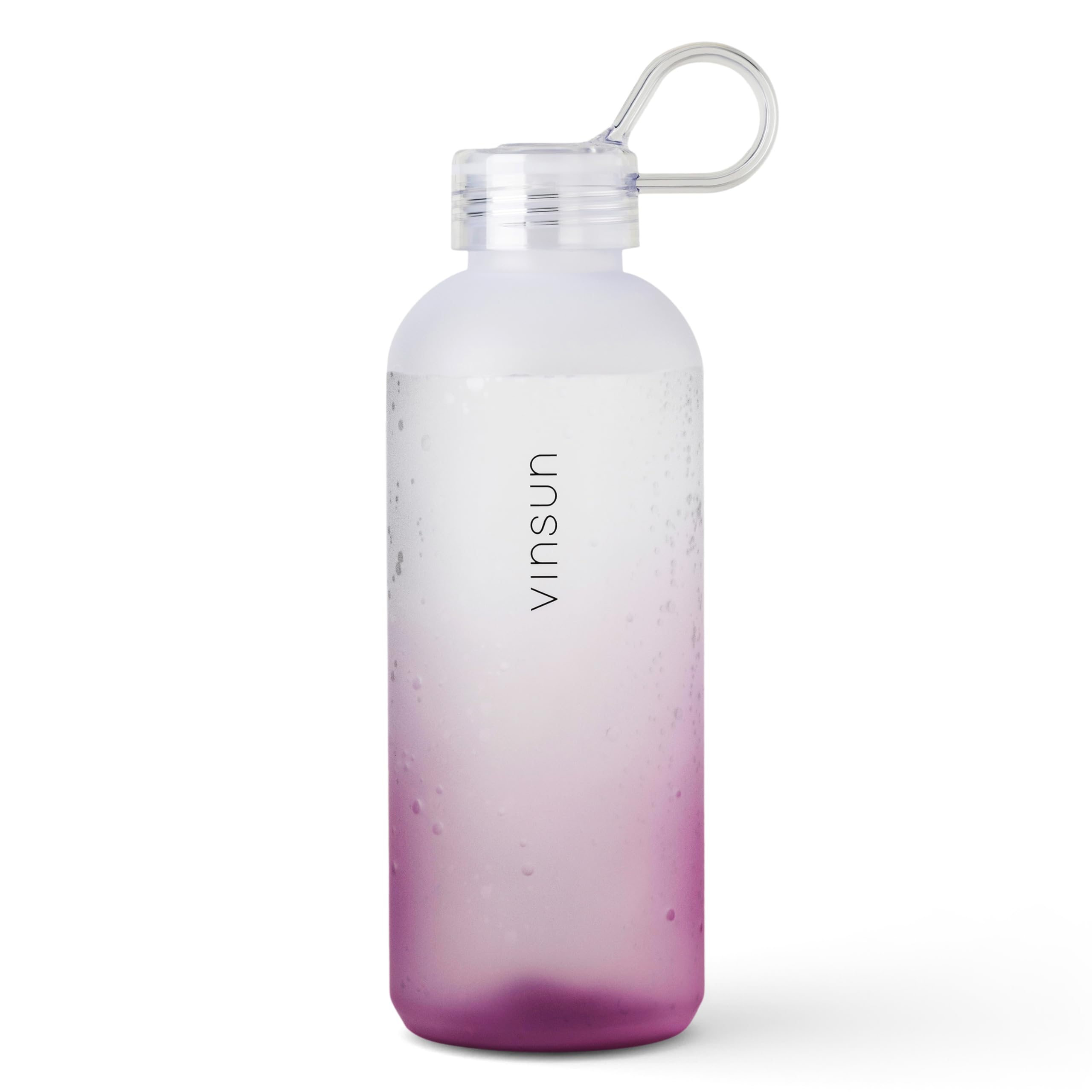 VINSUN Trinkflasche 650ml pink - leicht, auslaufsicher, Kohlensäure geeignet, BPA frei, Tritan - Schlanke Wasser Flasche zum auffüllen - Schule, Sport, Büro, Yoga