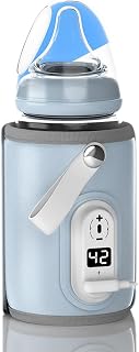 Calentador de Botellas, Calentador de Leche para Bebés Portátil para Todas Las Botellas, Control de Temperatura de 6 Velocidades con Pantalla LED, USB Alimentado, para el Hogar,