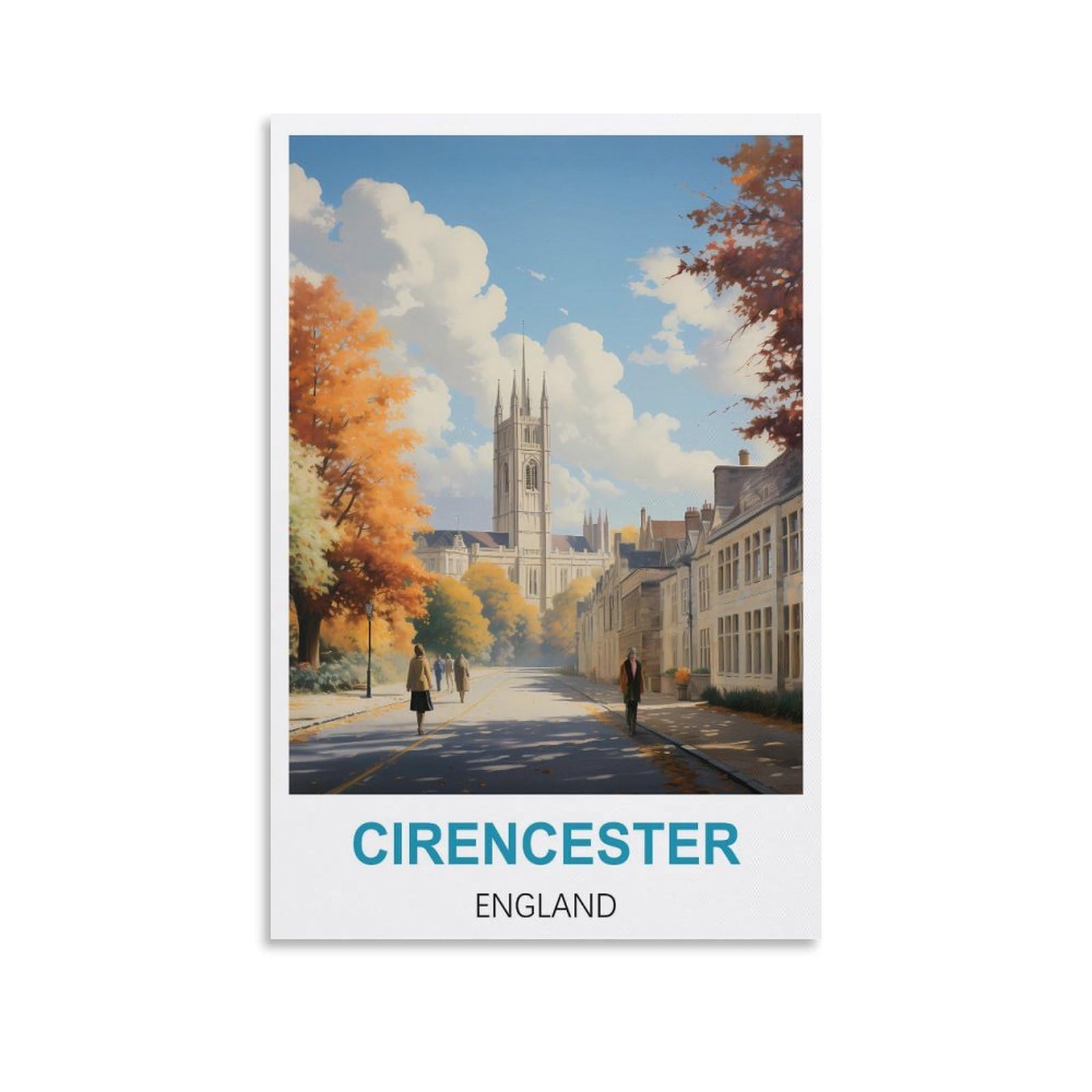Metal Tin Sign Cirencester Englands Wall Art Vintage Decor for Man Cave Garages Home Bedroom Retro Decor 15x30cm