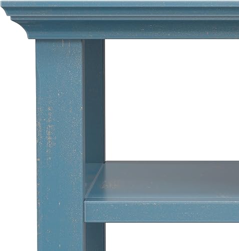 Miniatura 68 de Mesa auxiliar Acadian de Simpli Home, Madera Negro -,Marrón castaño,Azul costero envejecido,Distressed Grey,Casa de campo café,casa de campo