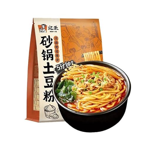 宛禾速食 砂鍋土豆粉320g ジャガイモ春雨 インスタント麺 即席麺 中華麺 (1袋)