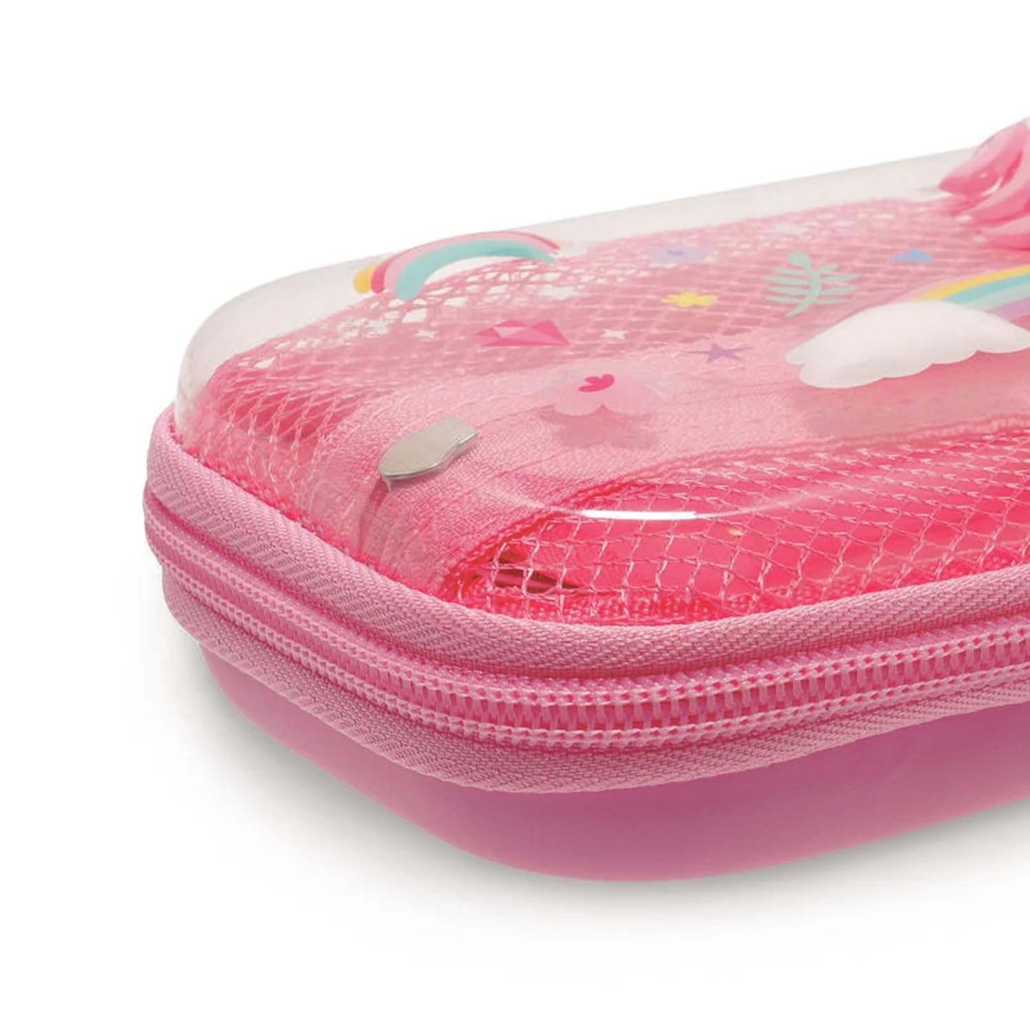 LEGAMI Trousse et Stylo effaçable WonderWow | Lot de 5 stylos Animaux Mignons à Encre thermosensible + Trousse à 2 Compartiments (Licorne)