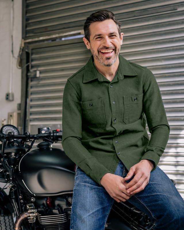 Men's Flannel Shirts Long Sleeve Button Down Shirts for Men Regular Fit Casual Shirt Jacket with Pockets - Image 2