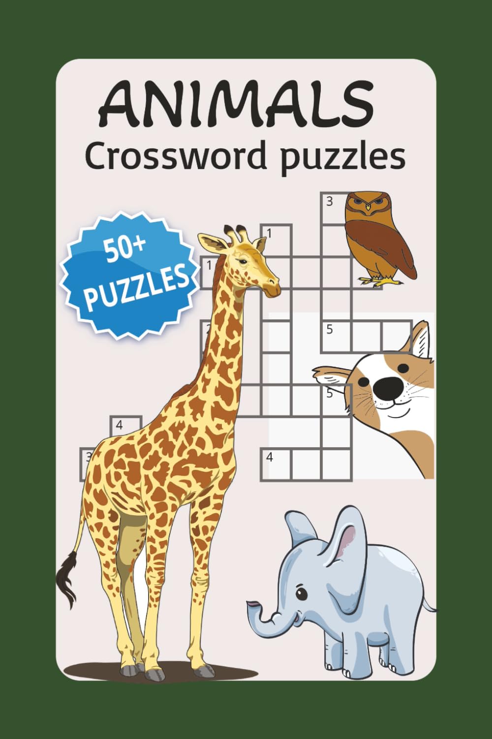 Animal crossword puzzle book