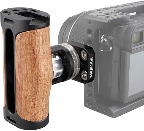 Miniatura 4 de Mango lateral de roseta de madera con soporte de extensión de roseta para jaula de cámara