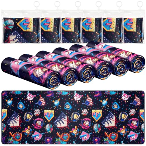 Lumina Garden 12 Pcs Softball Baseball Ice Cream Drip Cooling Towel Microfiber Breathable Towels Sport for Gym Travel Camping Running Ice Cream Drip Pool Towel for Softball Baseball Team Gift
