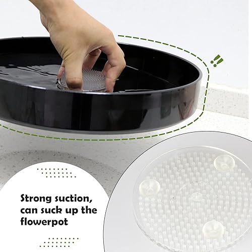 Miniatura 4 de Calsoling 2 piezas de rana de flores transparente, soporte redondo para arreglos florales, rana con 3 ventosas de arte japonés Ikebana para