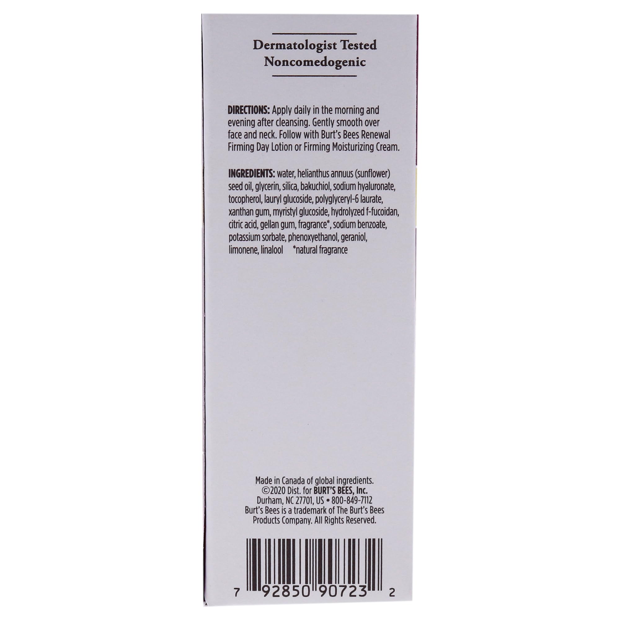 Burt's Bees Renewal Intensive Firming Serum with Bakuchiol Natural Retinol Alternative – 1 ounce (Packaging May Vary)