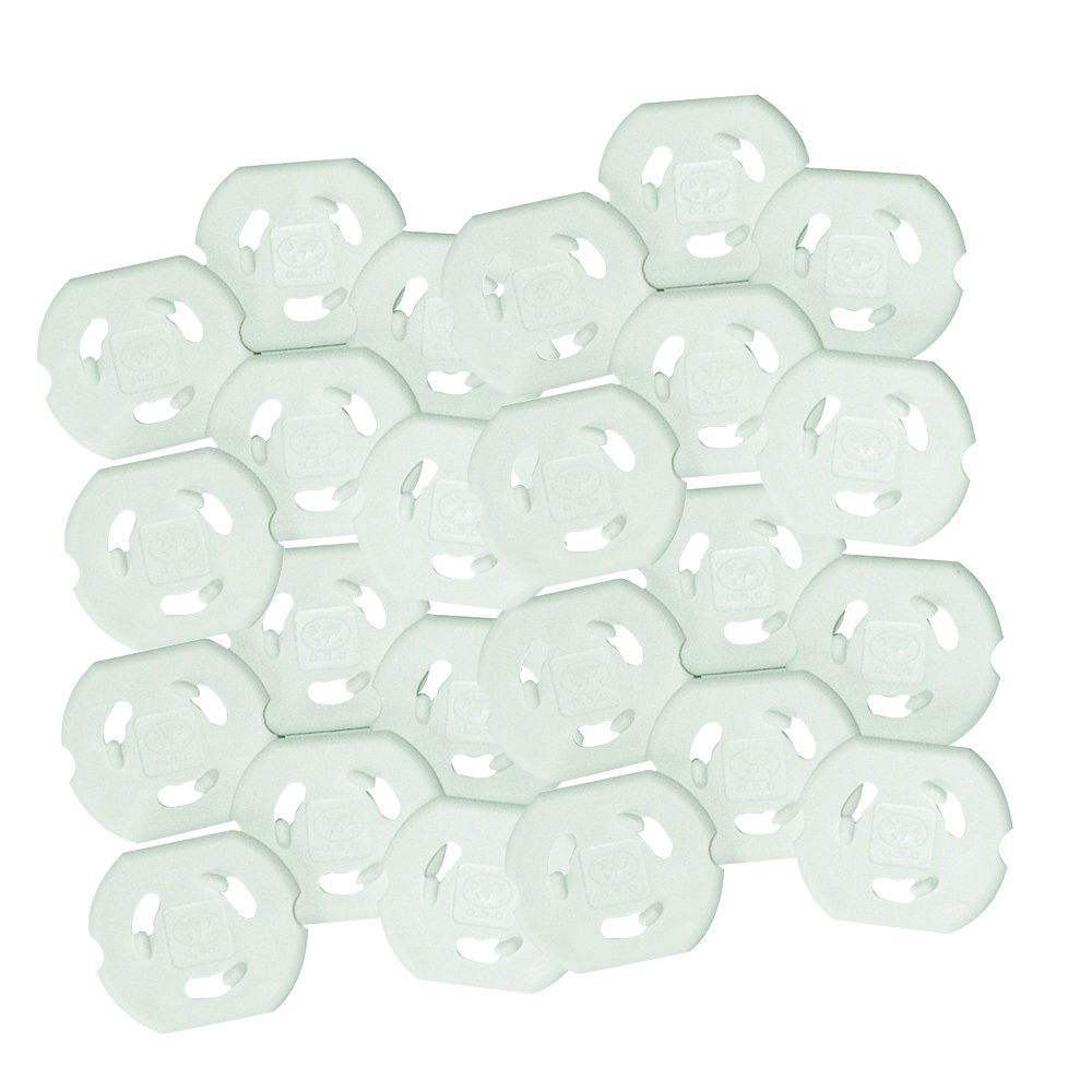 Safetots Plug Socket Covers, Pack of 24, Plug Socket Covers UK, Child Safety Plug Socket Sovers Baby UK, Socket Protectors for Sockets UK