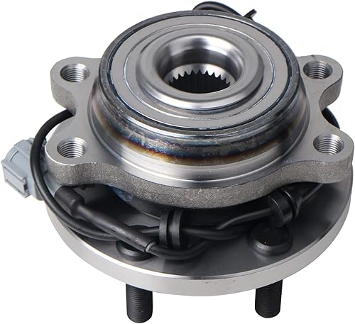 KUSATEC 515065 Conjunto de cojinete de rueda delantera y cubo compatible con Nissan Frontier Pathfinder Xterra 4x4 4WD 2005-2018, Suzuki Equator