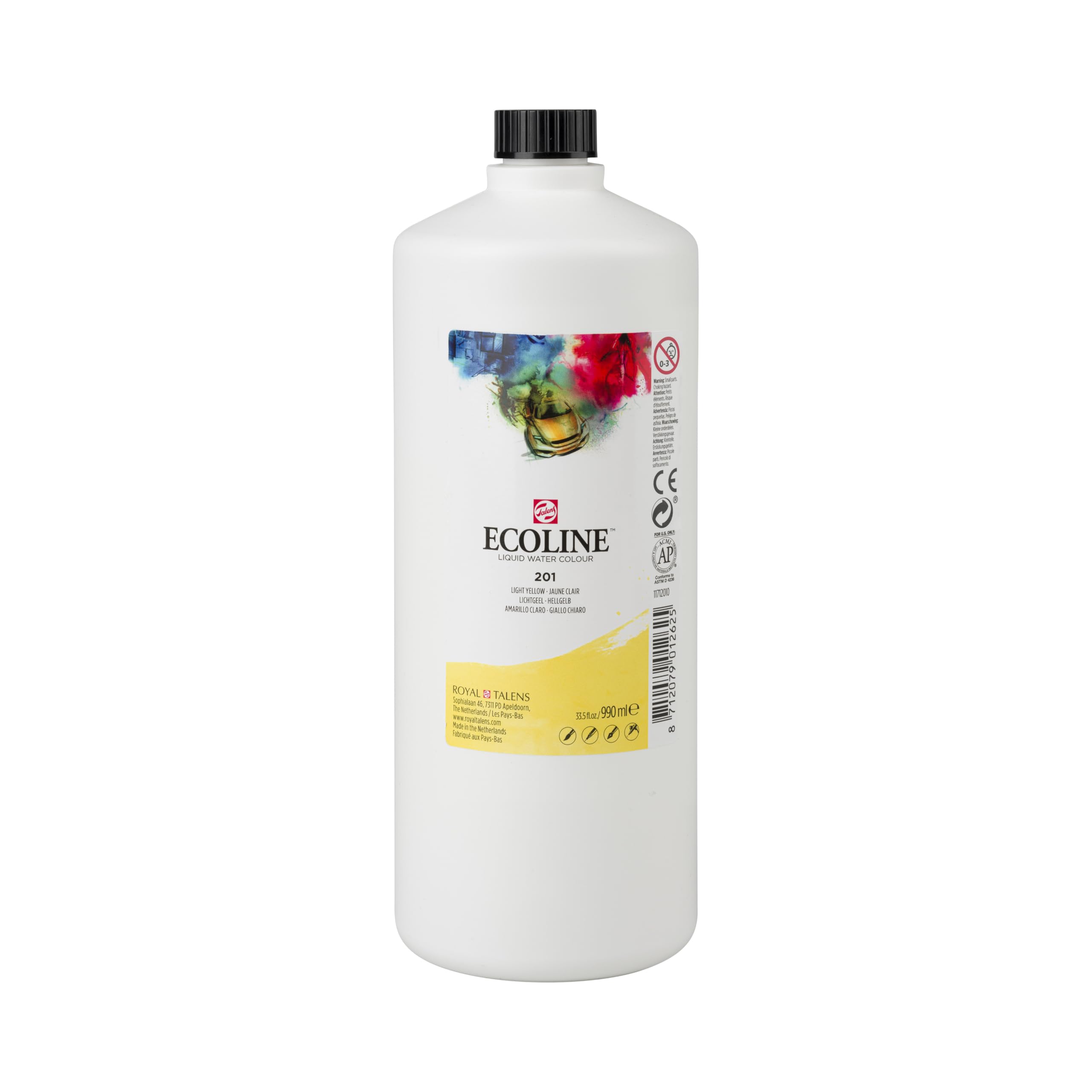 Ecoline plastique liquide jaune clair 990 ml ateliers art