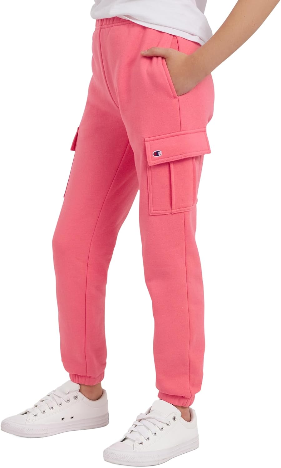 Champion Girls Jogger Pants Pull-On Fleece Sweatpants with Elastic Waist, Ribbed Cuffs & Side Pockets (2 Pack and Singles) - Image 2