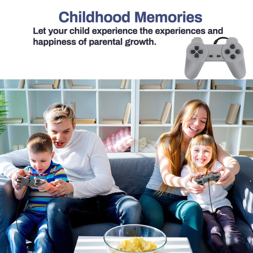 Drumstone (𝗦𝗽𝗲𝗰𝗶𝗮𝗹 𝟭𝟬 𝗬𝗲𝗮𝗿𝘀 𝗪𝗮𝗿𝗿𝗮𝗻𝘁𝘆) Plug-and-Play Video Game Console | Comes with 2 Controllers, 1 Laser Gun, and Unlimited Fun - The Perfect Gift for Kids 2