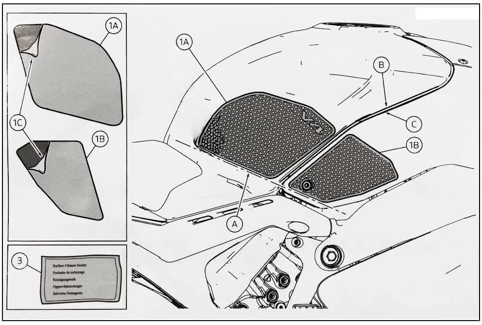Motorcycle Tank Pad for Panigale V4 V4S SP2 2022 Motorbike Tank Sticker Side Fuel Tank Pad Sticker Tank Decal Protective