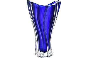 European Bohemian Crystal Glass 12-Inch Plantica Vase