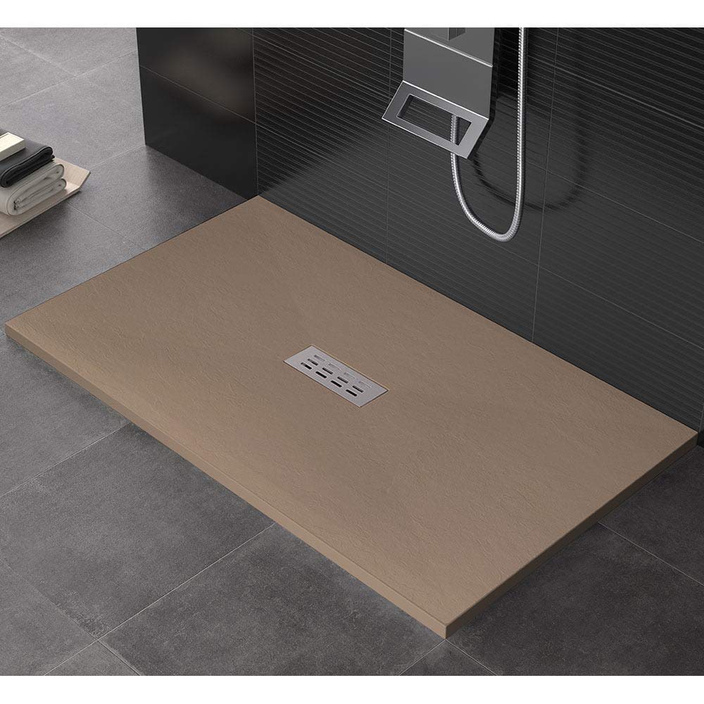 Receveur de douche 80 x 160 cm Maier Eden Moka idéal pour douche italienne