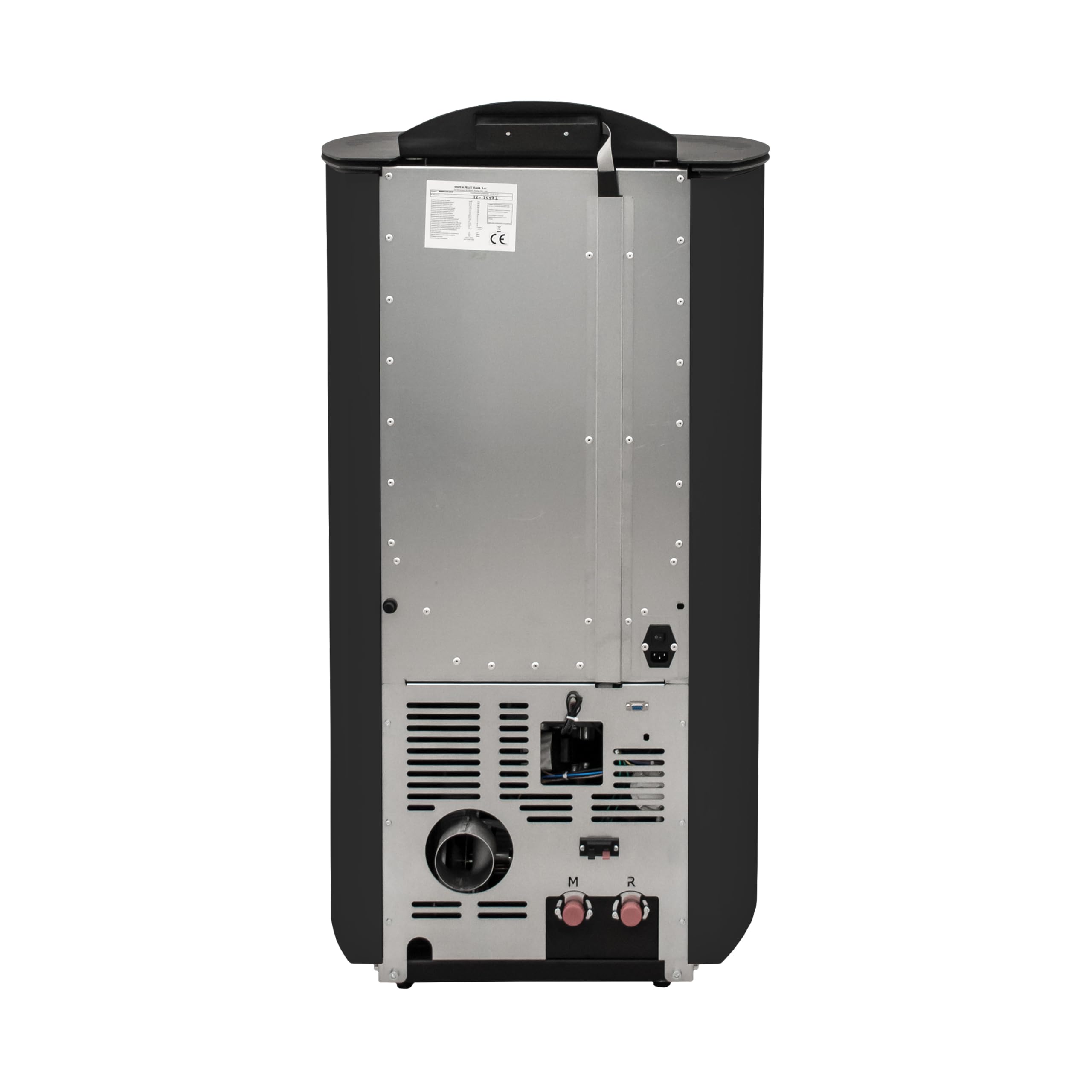 STUFE A PELLET ITALIA Manhattan 24 KW WiFi Hydro-Pelletöfen Heizung Warmwasser 92% Effizienz 180m² 22 Std Programmierbar Schwarz