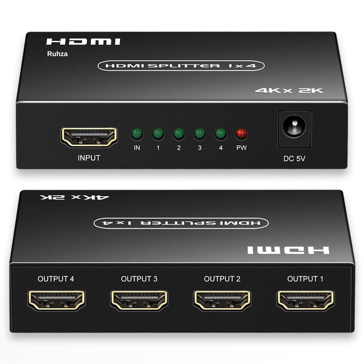 HDMI Splitter 1 in 4 Out, 1x4 HDMI Splitter Support 4K@60Hz Full HD 1080P & 3D, Compatible with Xbox PS3/4 Roku Blu-Ray Player (B0D9W7X8CQ) Amazon Price History, Amazon Price Tracker